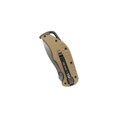 ESP EDC s kombinovaným ostřím khaki rukojeť a černá koncovka EK-KB-01-S