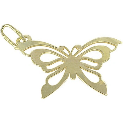 Zlatnictví Zlatíčko Zlatý přívěsek motýl ze žlutého zlata PA0746