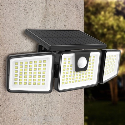 VIVALUX Соларно фасадно LED тяло със сензор BAT SOLAR LED ∙ PIR ∙ 7W ∙ 6400K ∙ IP44 | Външно осветление Vivalux (VIV005144)