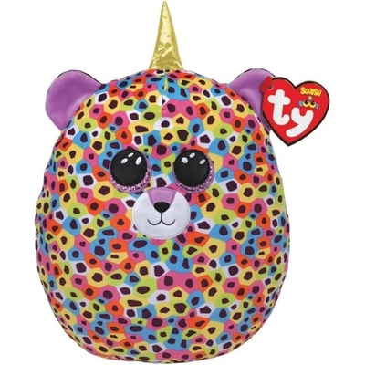 TY Squish a Boos vankúš leopard s rohomviacfarebný 22 cm