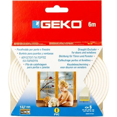 GEKO - Těsnění do oken samolepící PVC 9x3mm/ 6m – Hledejceny.cz