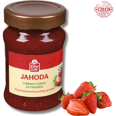 Fine Life Džem výběrový jahoda 340 g