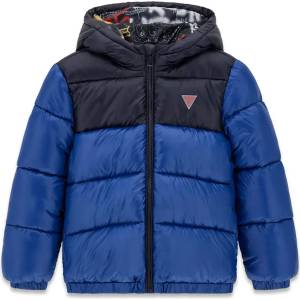GUESS Зимно яке за момче в два нюанса на синьото и лого Guess