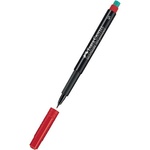  Перманентен тънкописец Faber-Castell OHP S Черве (1602008-07-1005210214)