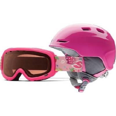 Helma + brýle Smith ZOOM JR/GAMBLER Bright Pink Cupcakes velikost YM