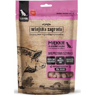 WIEJSKA ZAGRODA Pork ham pamlsek pro psa 100 g