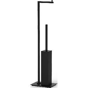 DECOR WALTHER Поставка за тоалетна хартия и тоалетна четка Corner черен мат (0860560)