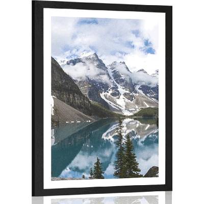 Plakát s paspartou nádherná horská krajina - 20x30 silver