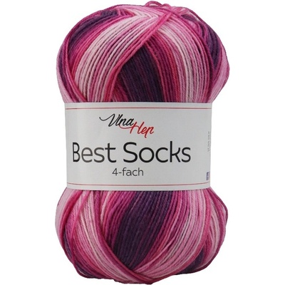 Vlna - Hep příze Best Socks 7406 variace růžové