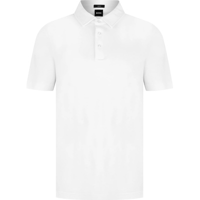 Boss Блуза с яка Boss Mens BOSS BLACK Short Sleeve Polo Shirt with Logo Detail - Slim Fit - White 100
