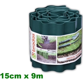 Okraj trávnika 9 m - 15 cm zelený