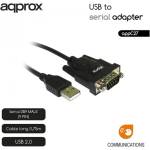 Approx Кабелен конвертор - адаптер от usb2.0 към сериен порт (rs232) appc27 (appc27)