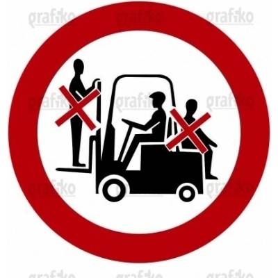 Grafiko | Jízda osob zakázána - Materiál Samolepící PVC folie, Rozměr ⌀300 mm