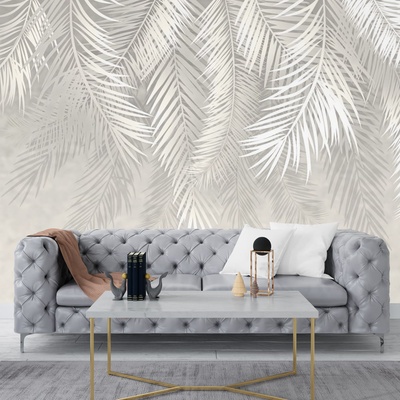 Decono Фототапет Бежови Пера