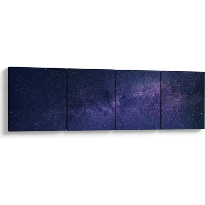 Obraz noční oblohy, Čtyřdílný 160x40 cm