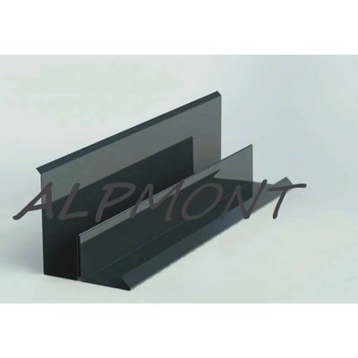 Lemování zdí klasik r.š.450mm boční s vodní drážkou pozink Lakovaný RAL 7024 šedá grafit dl.2m