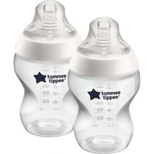 Tommee Tippee Комплект шишета Tommee Tippee - Easi Vent, 260 ml, с биберон 1 капка, 2 броя (TT.0022) - ozone