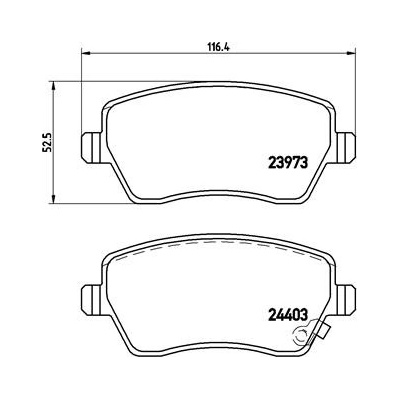 BREMBO Sada brzdových platničiek kotúčovej brzdy P59050