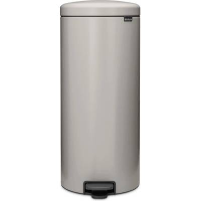 Brabantia Кош за боклук с педал Brabantia NewIcon 1010442, 30 л, Плавно затваряне, Противоплъзгаща основа, Светлосив (1010442)