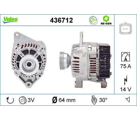 VALEO Alternátor 436712