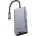Baseus USB-C Square Desk Series Hub CATXF-0G - мултифункционален хъб за свързване на допълнителна периферия за устройства с USB-C (тъмносив)