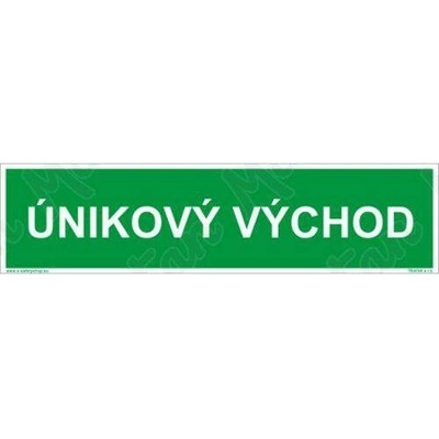 Únikový východ, plast 400 x 100 x 1,1 mm, fotoluminiscenční