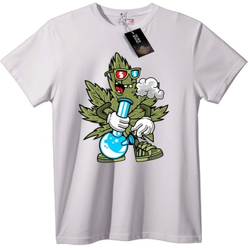 NOONEBRAND Тениска Cannabis Bong - 2XL, White