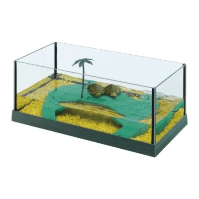 Ferplast - Haiti 40 - Стъклен терариум за костенурки, 41, 5 x 21, 5 x 16 см