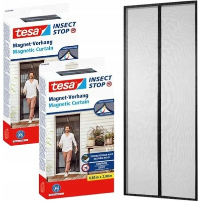 Tesa Síť magnetická proti hmyzu do dveří, černá 90 x 210 cm – Sleviste.cz