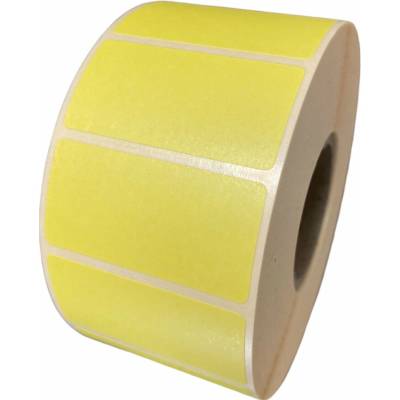 Termo Etiketa 100 mm x 30 mm, Thermo eco, Žltá, Dutinka 76 mm, 1000 ks/kotúč, Permanentné lepidlo