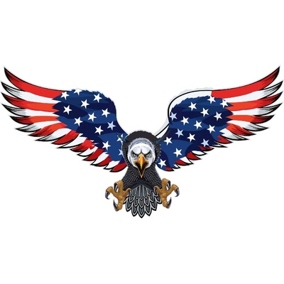 DIMEX ART Флизелинов фототапет американски орел със знаме 375 x 250 см