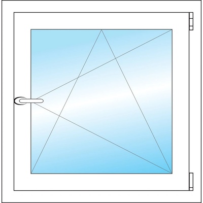 OKNA HNED Plastové okno 66x67 cm (660x670 mm) bílé otevíravé a sklopné pravé