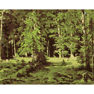 Zuty Malování Podle Čísel Les Ivan Shishkin 80 x 100 cm Plátno Rám