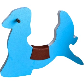 S-Sport Полифоамова плувна дъска във форма на пони, размер L, 90x70x6 см S-SPORT