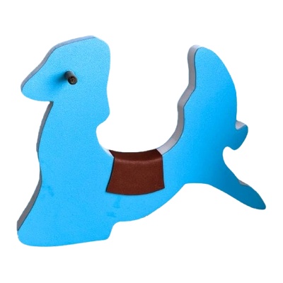 S-Sport Полифоамова плувна дъска във форма на пони, размер L, 90x70x6 см S-SPORT