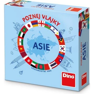 Dino Poznej vlajky Asie