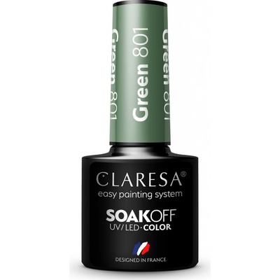 Claresa Gél lak Green 801 5 ml