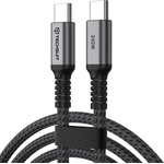 Techsuit Кабел за бързо зареждане за устройства с USB-C порт - Techsuit CX2 TitanSync Pro USB-C to USB-C Cable 240W (200 см) (тъмносив) (KF2364911)