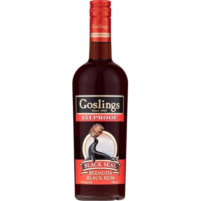 Goslings Black Seal 151 Overproof 75,5% 0,7 l (čistá fľaša)