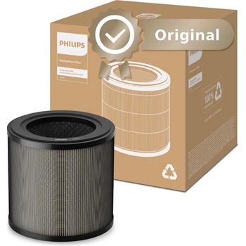 Philips Original Replacement Filter for Air Purifier 800 & 900 Series AC0950, AC0951, AC0830, AC0850, HEPA NanoProtect + Activated Carbon, 12 Month Life, Black/White (FY0910/30)