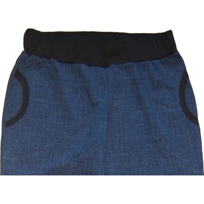 Došupliku Kalhoty potisk jeans černé