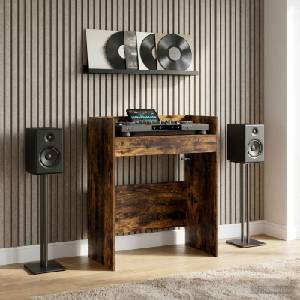 vidaXL DJ маса Опушен дъб 82 x 45 x 102 см Инженерна дървесина (8006752)