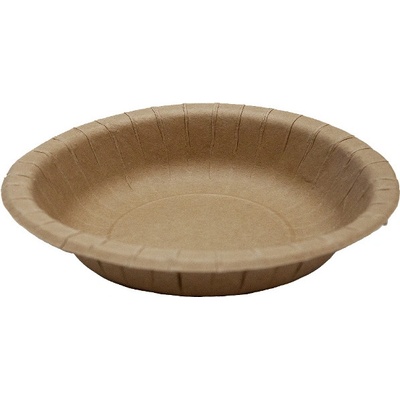 Talíře jednorázové papírové Kraft hluboké 20cm 219899