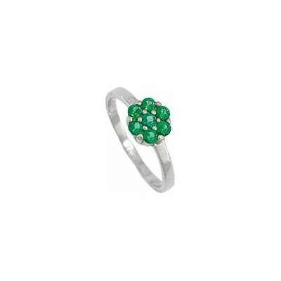 Infinitysilver Stříbrný dětský prsten zelená kytička KR3ZZ49