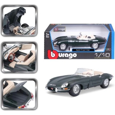 Bburago Jaguar E type Cabriolet zelená 1:18 – Zboží Mobilmania