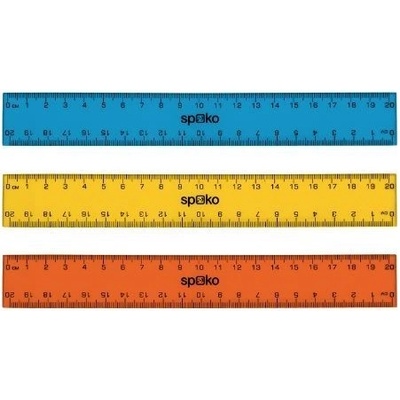 Pravítko Spoko, 20 cm, mix barev