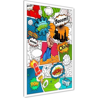 Vertikálny foto obraz sklenený Komiks 50x100 cm