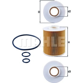 Olejový filter MAHLE ORIGINAL OX 163/4D (OX163/4D)