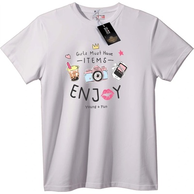 NOONEBRAND Тениска Задължителни за Момичета - XS, Black