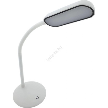 Baterie Centrum LED гъвкава настолна лампа с докосване, димер, 6W, 5V USB, 1200 mAh, бяла (BC0641)